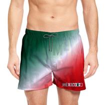 Short Masculino Estampado Mexico Copa Esporte Praia Verão