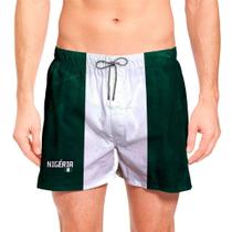 Short Masculino Estampado Nigéria Bandeira Copa Moda Verão Short Masculino Estampado Nigéria Bandeira Copa Moda Verão