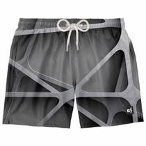 Short Masculino Estampado Surf Boardshort Praia Esportiva Colorido Tactel Academia