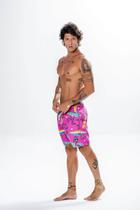 Short Masculino Favela Chik To Surf Rosa