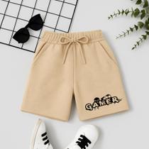 Short Masculino Infantil Estampa Gamer 116 Moda Streetwear Menino De 2 a 14 Anos Escola Creche