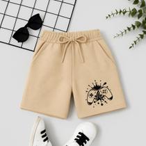 Short Masculino Infantil Estampa Videogame Tinta 141 Fofo Menino Junior Presente Look Escola Creche