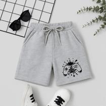 Short Masculino Infantil Estampa Videogame Tinta 141 Fofo Menino Junior Presente Look Escola Creche