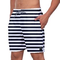 Short Masculino Linhas Pretas Casual Praia Moda Verão Runner