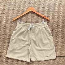 Short Masculino Linho Bermuda Versátil Básico Casual Calção Treino Academia