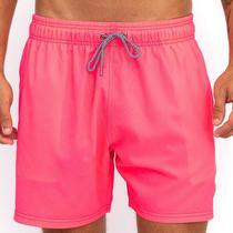 Short Masculino Liso Elastano Rosa Neon