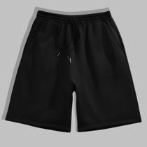 Short Masculino Moletinho Liso Básico Casual Look Despojado