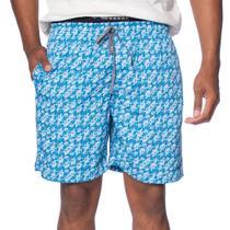 Short Masculino Nicoboco Estampa Floral Azul/Branco