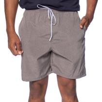 Short Masculino Nicoboco Estampa Lisa Cinza Mescla Escuro