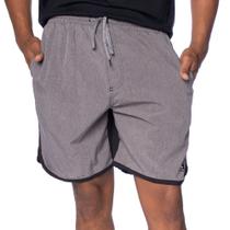 Short Masculino Nicoboco Estampa Lisa Cinza Mescla/preto