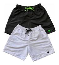 Short Masculino Praia Academia Treino Liso Lisa Tactel Kit 2 - Relaxado Store