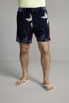 Short Masculino Praia Estampado - Azul Marinho