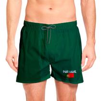 Short Masculino Praia Estampado Portugal Copa Verão Moda