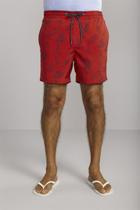 Short Masculino Praia Estampado - Vermelho