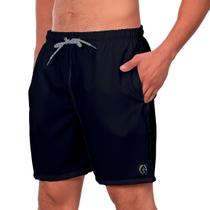 Short Masculino Preto Liso Básico Casual Praia Academia Premium Verão