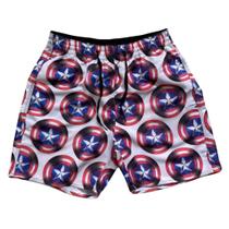Short Masculino Tactel Estampado Com Bolsos Moda Praia Verão