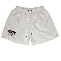 Short Masculino Tactel Estampado Poker Cordão Ajustável