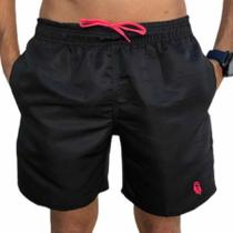 Short Masculino Tactel Liso Com Bolsos Moda Praia Verão