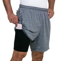 Short Masculino Treino Finta Supino com Forro Anti Assaduras e Porta Celular Short Masculino Treino Finta Supino com Forro Anti Assaduras e Porta Celular