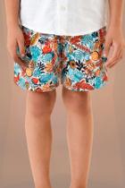 Short Menino em Nylon com Elastano Sublimado Onda Marinha Short Menino em Nylon com Elastano Sublimado Onda Marinha