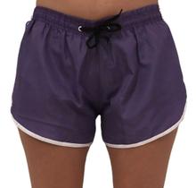 Short Moda Praia Relaxado Tactel Neon Feminino Bermuda Lisa
