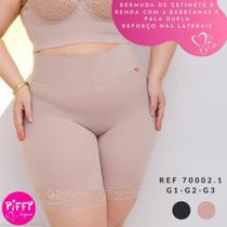 Short Modelador com Renda e 4 Barbatanas Plus Size - Conforto e Estilo