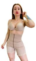 Short Modelador Com Zíper 4 Barbatanas Empina Bumbum M32