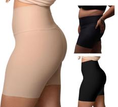 Short Modelador Yohn Feminino Cintura Alta Disfarça Barriga Levanta Bumbum Confortável do P ao Plus Size Ideal Para Vestidos Saias Festas e Uso Diário