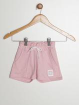 Short Moletinho Com Recorte infantil Para Menina - ROSA Short Moletinho Com Recorte infantil Para Menina - ROSA