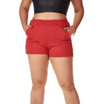 Short Moletinho Feminino Modelo Casual Confortável Estiloso Fashion Lazer Trabalho