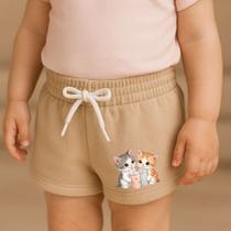 Short Moletinho Infantil Feminino Estampado Mimo Carinhozinho Delicado Presente Dia das Crianças Short Moletinho Infantil Feminino Estampado Mimo Carinhozinho Delicado Presente Dia das Crianças