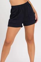 Short Moletom Bolso a Fio Preto