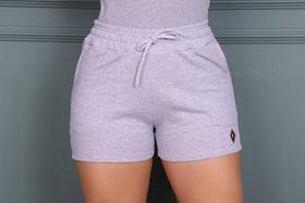 Short Moletom Feminino Casual Básico