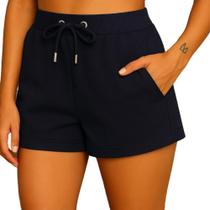 Short Moletom Feminino Confortável Dia a Dia Básico