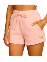 Short Moletom Feminino Corações