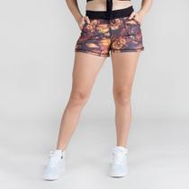 Short Moletom Feminino Surty Camo Print - Vermelho