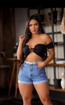 Short Mom marmorizado cinto incluso