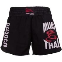 Short Muay Thai Feminino Progne Sports Preto Calção P/ Luta