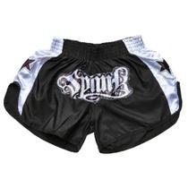 Short MuayThai Calção Spank Preto c/Prata Short MuayThai Calção Spank Preto c/Prata