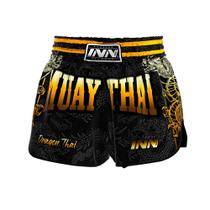 Short Muaythai Dragon Thai Dourado Unissex Curto Premium Top Short Muaythai Dragon Thai Dourado Unissex Curto Premium Top
