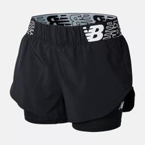 Short New Balance Duplo Relentless - feminino - preto