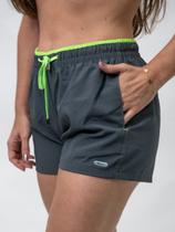 Short Ocean Bravo Chumbo com Verde Neon