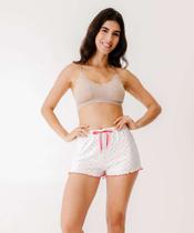 Short Pijama Feminino Avulso Poá Marisa Off White-29021
