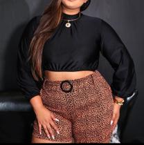 Short Plus size animal print