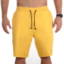 Short Plus Size Bermuda G1 ao G5 Masculina Moletinho Bolsos Cordao Ajustavel Cintura Treino Passeio