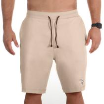 Short Plus Size Bermuda G1 ao G5 Masculina Moletinho Bolsos Cordao Ajustavel Cintura Treino Passeio