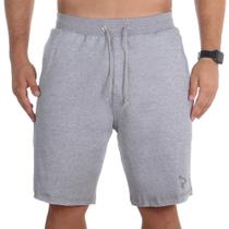Short Plus Size Bermuda G1 ao G5 Masculina Moletinho Bolsos Cordao Ajustavel Cintura Treino Passeio