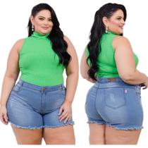 short plus size com lycra curto desfiado tamanho grande short plus size com lycra curto desfiado tamanho grande