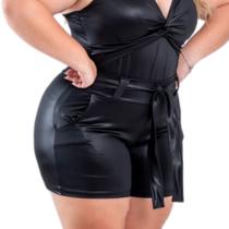 Short Plus Size Feminino Cirrê C Cinto de Faixa 0525