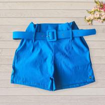 Short Plus Size Feminino Liso Cintura Alta Bolso Lateral 0180